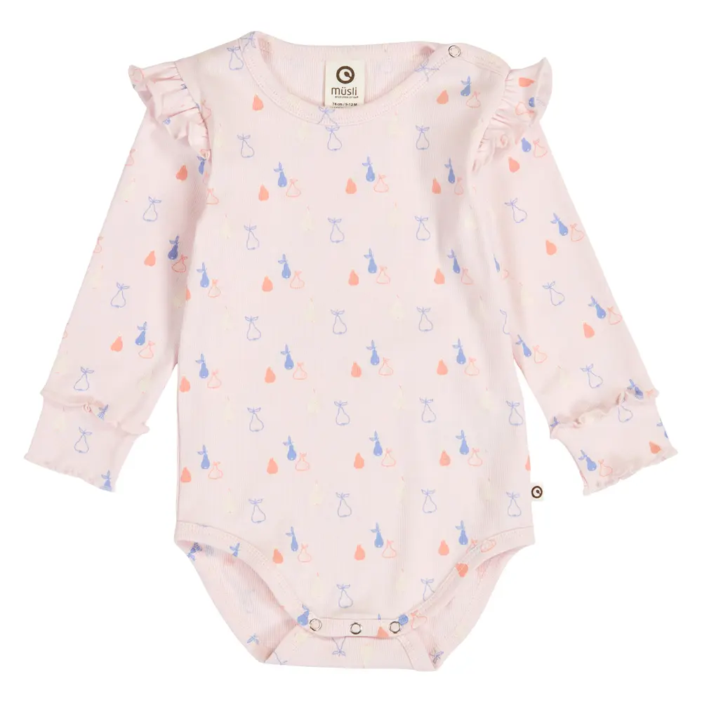 Picnic Rib Flæse Body - Primrose/ Shell blue/ Tofu - 56