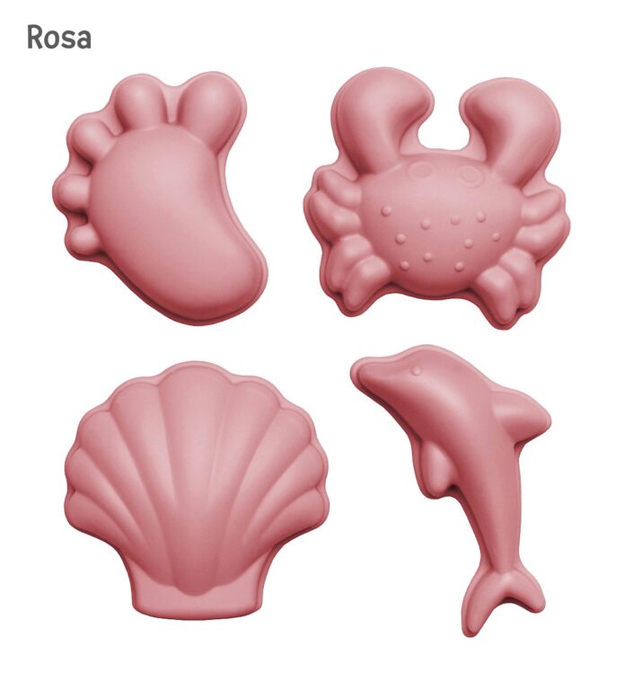 Scrunch | Sandforme i silikone - Nordiske farver, 4 stk. Rosa