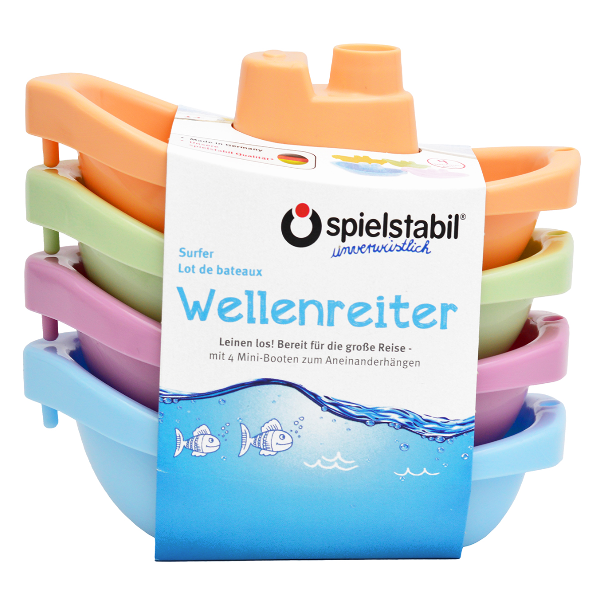 Spielstabil | Stablebåde - Pastel, 4 stk