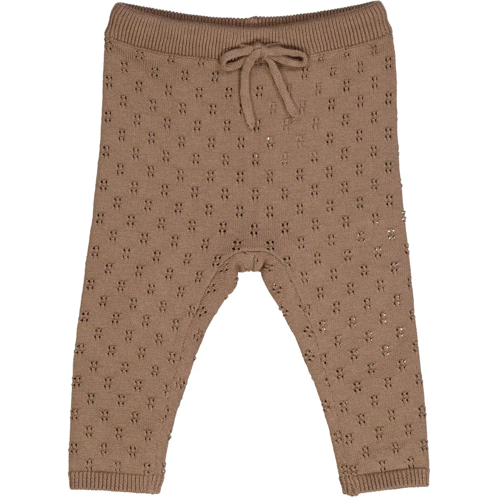 Strikkede bukser - Walnut - 50