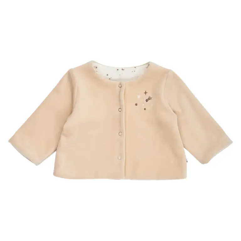 Velour Vendbar Jakke - Oat - 62