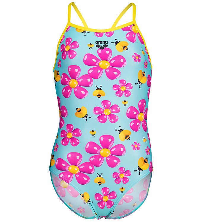 Arena Badedragt - Light Drop Back - Water Multi/Yellow Star