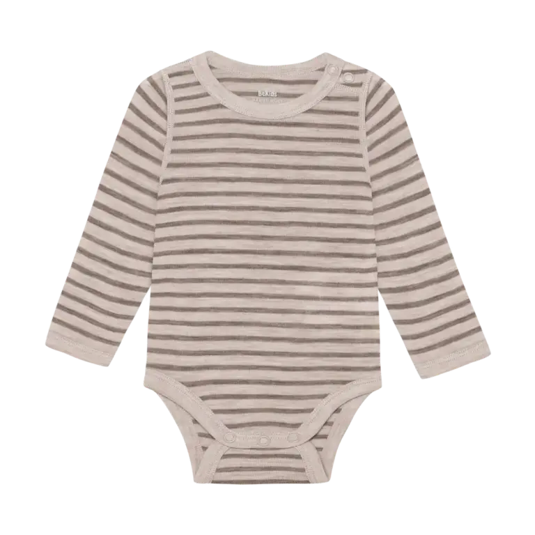 BeKids Langærmet Uld Body - Mocha Meringue - 70