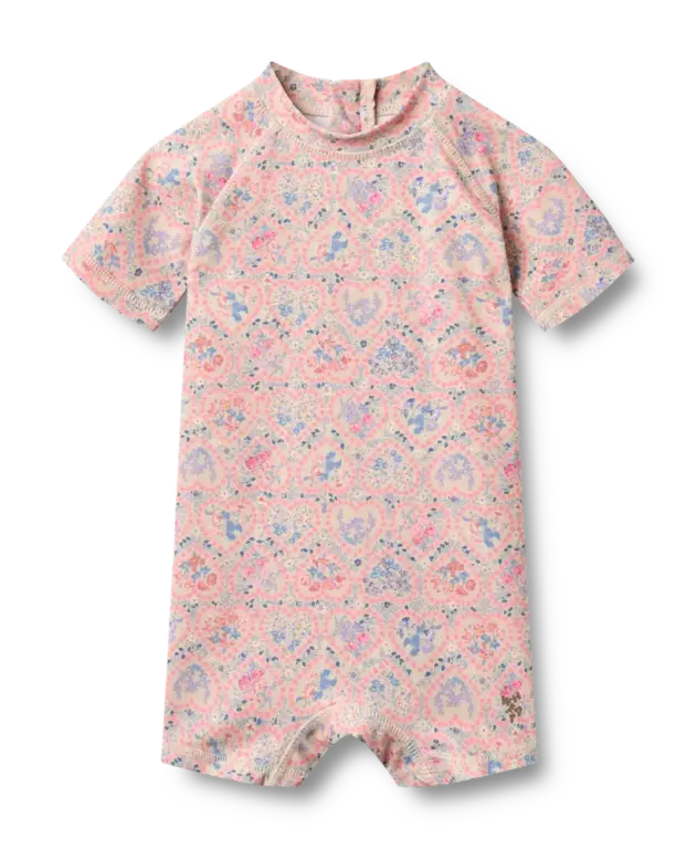 Cas Badedragt - Pink Heart Flowers - 62