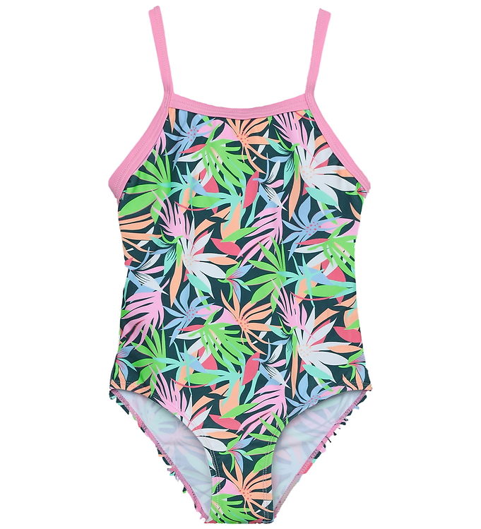Color Kids Badedragt - Begonia Pink m. Print