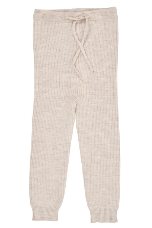 Copenhagen Colors Merino Leggings - Pale Cream Melange - 86 cm