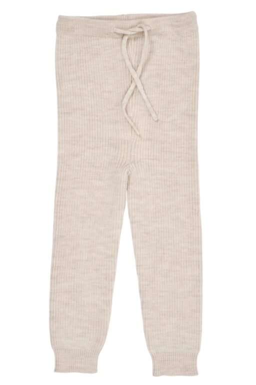 Copenhagen Colors Merino Leggings - Pale Cream Melange - 86 cm
