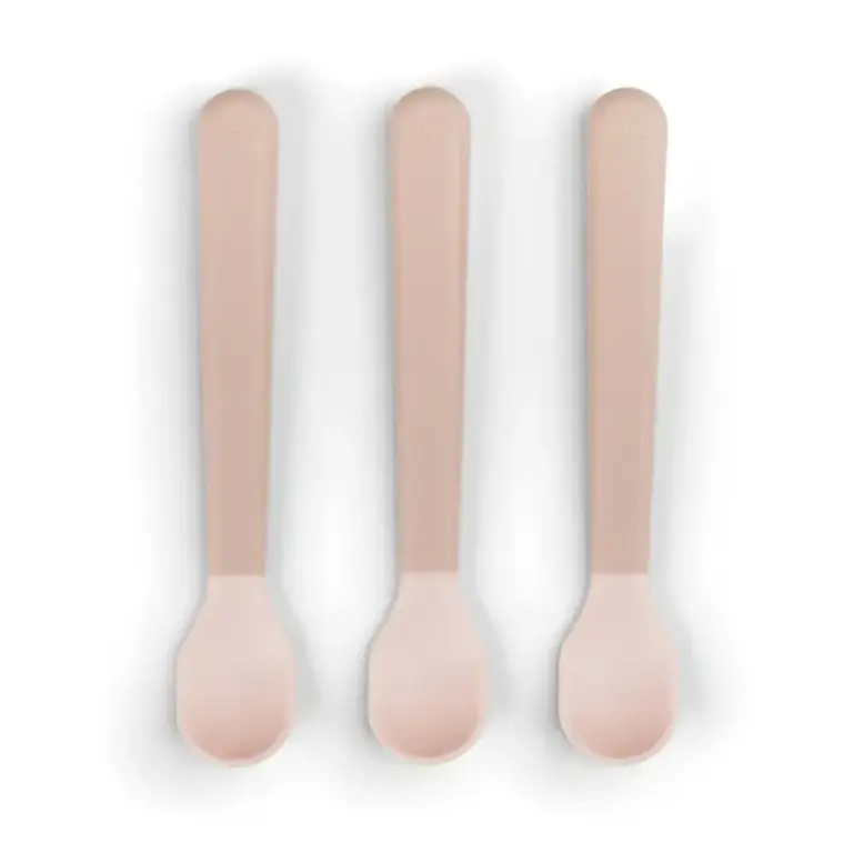 Done By Deer Foodie Easy-Grip Babyske 3-pak - Lyserød