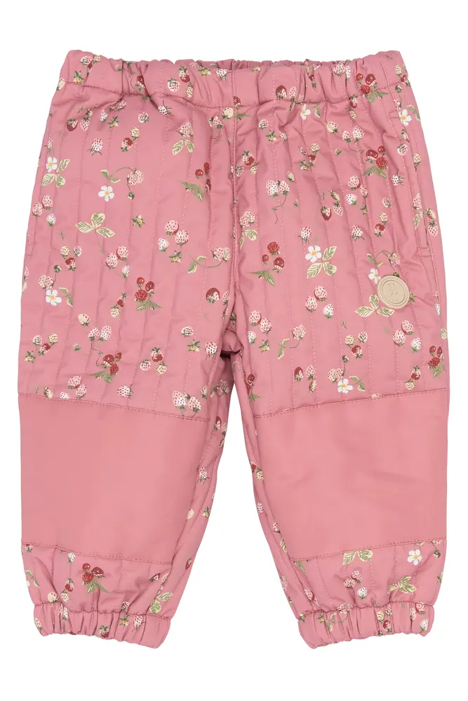 Ever Termo Bukser - Dusty Rose Strawberry AOP - 110 CM