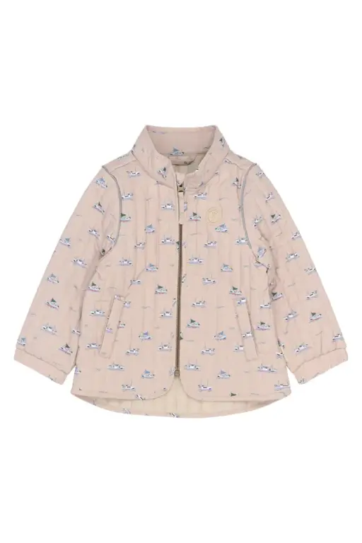Ever Termo Jakke - Oxford Tan Boat AOP - 86 CM