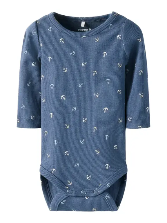 Fanchor Langærmet Body - Vintage Indigo - 74