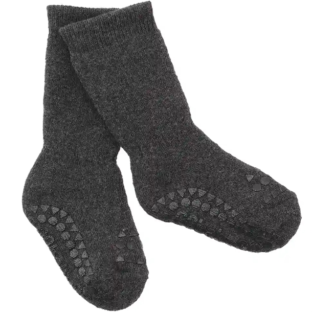 GoBabyGo Strømper - tyk bomuld - Dark Grey Melange GoBabyGo Strømper - tyk bomuld - Dark Grey Melange
