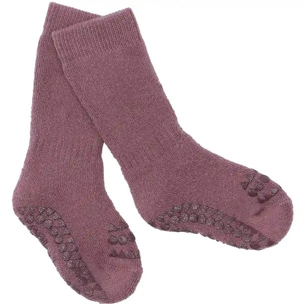 GoBabyGo Strømper - tyk bomuld - Misty Plum