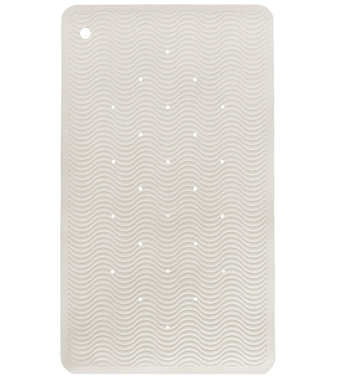 Hevea Bademåtte - Naturgummi - 70x40 cm - Wave Long - Marble