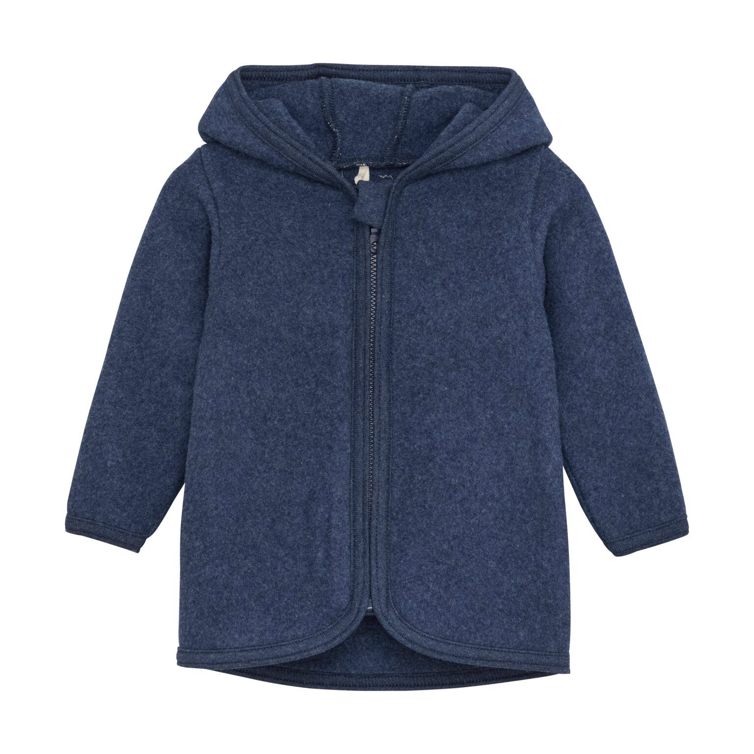 Huttelihut Babyjakke m. øre - Navy Melange - 50 cm Huttelihut Babyjakke m. øre - Navy Melange - 50 cm