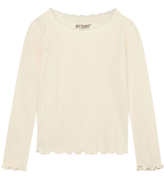 Huttelihut Bluse - Rib - Modal/Bomuld - Antique White