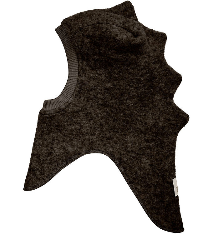 Huttelihut Elefanthue - Uldfleece - 2-lags - Dark Brown Melange Huttelihut Elefanthue - Uldfleece - 2-lags - Dark Brown Melange