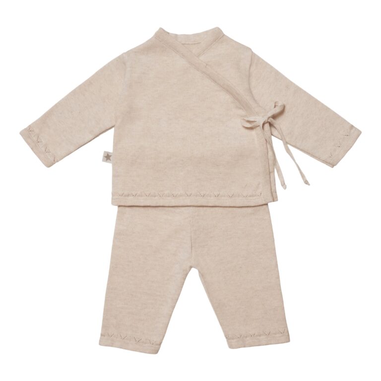 Huttelihut Lani Sæt Baby Bluse & Bukser Uld - Off White - 56-62 cm Huttelihut Lani Sæt Baby Bluse & Bukser Uld - Off White - 56-62 cm