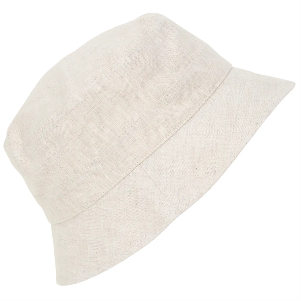 Huttelihut Solhat - Bøllehat - Hør - Antique White