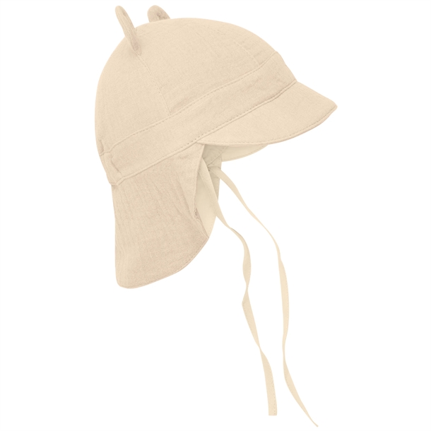 Huttelihut Solhat m. ører - Muslin - Irish Cream