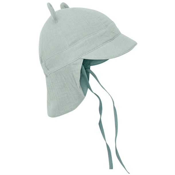 Huttelihut Solhat m. ører - Muslin - Lily Pad