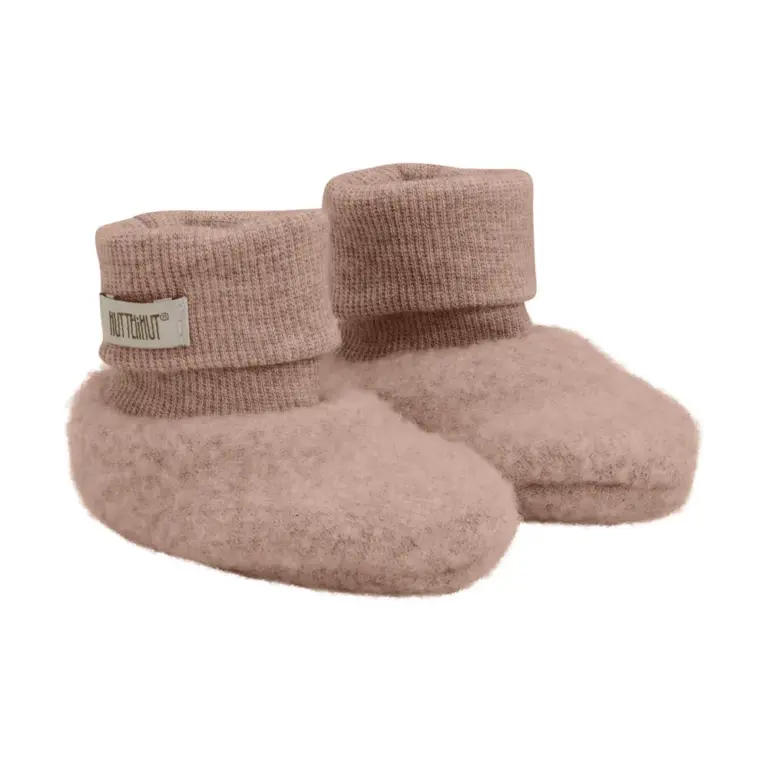 Huttelihut Uld Fleece Footies - Mahogany rose - 50/56