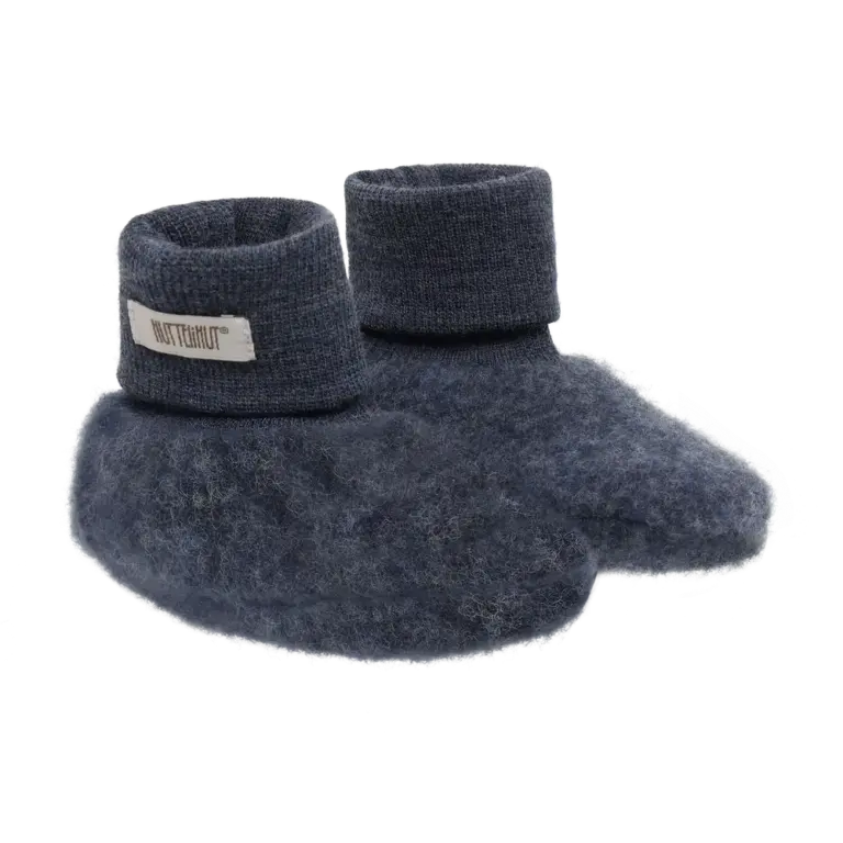 Huttelihut Uld Fleece Footies - Ombre Blue Melange - 7480