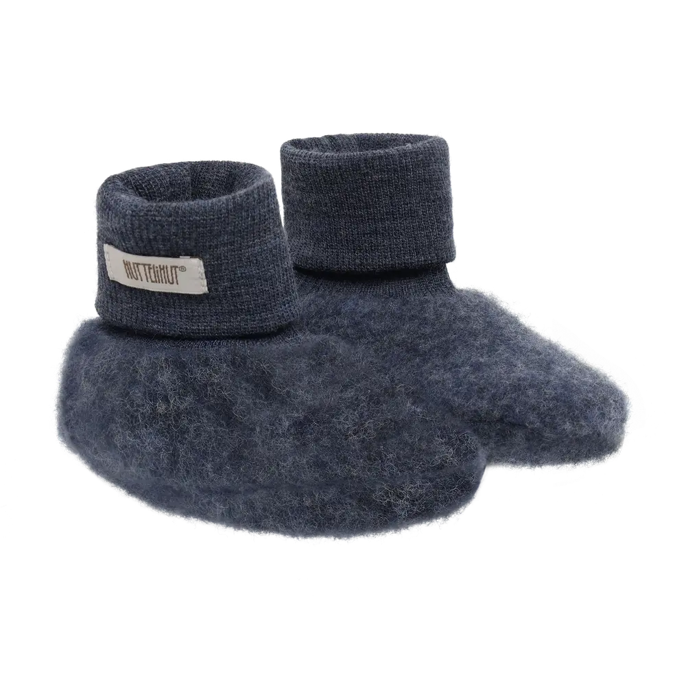 Huttelihut Uld Fleece Footies - Ombre Blue Melange - 7480