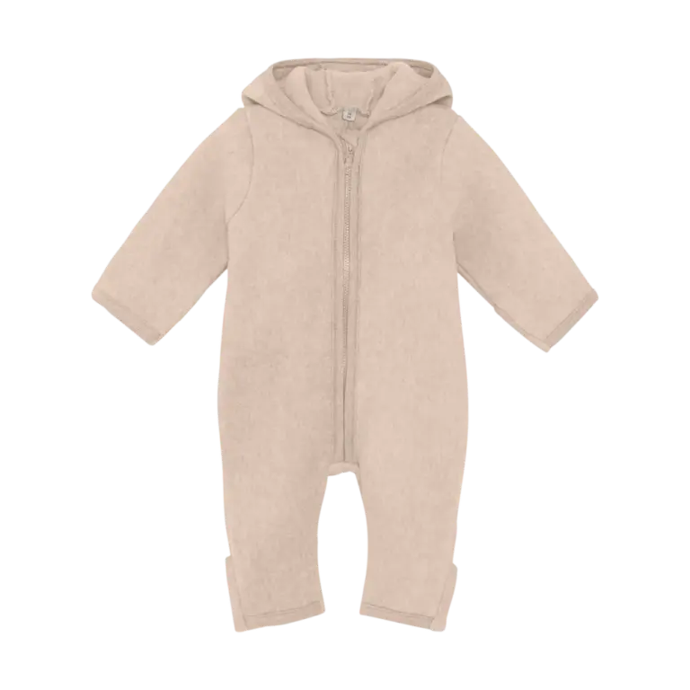 Køredragt m. Ører - Fleece - Camel Melange - 86