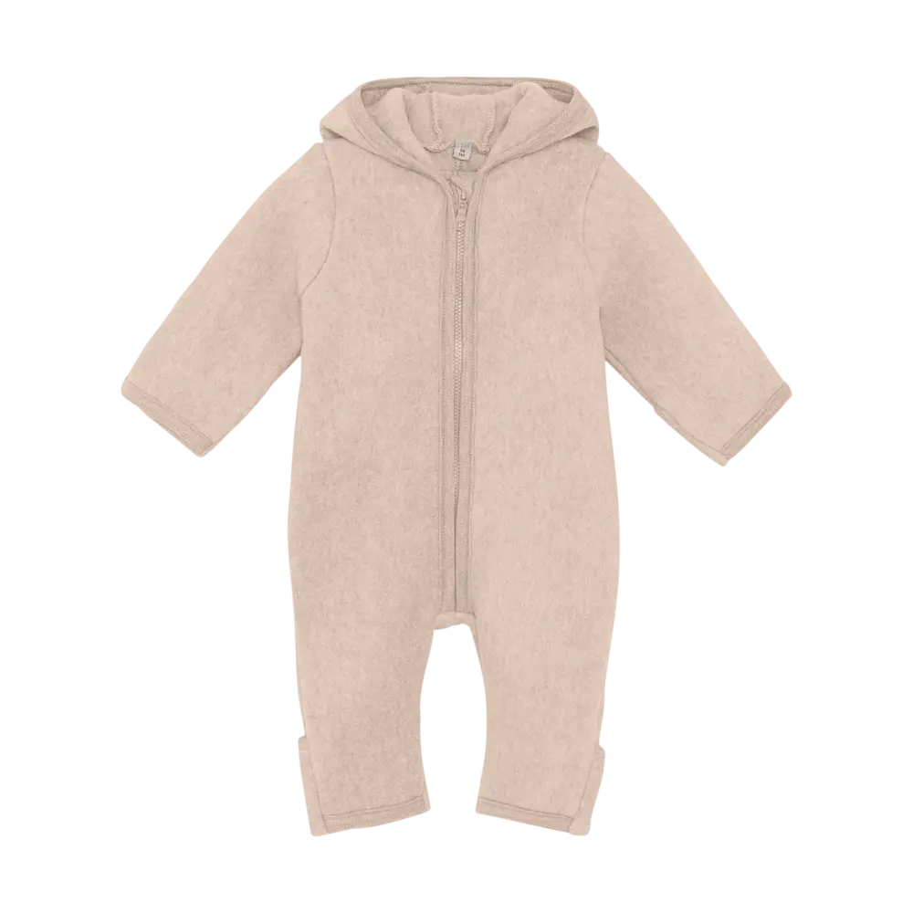 Køredragt m. Ører - Fleece - Camel Melange - 86