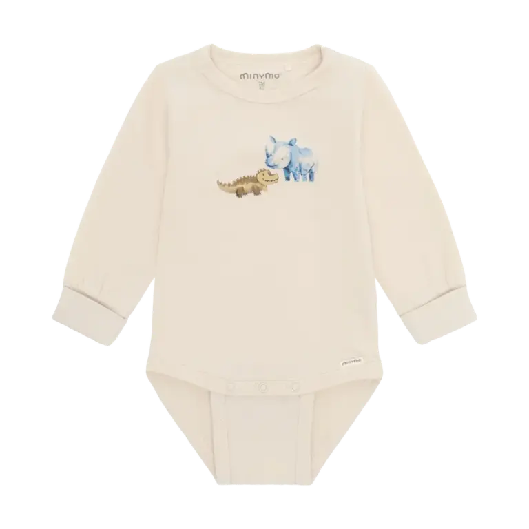 Langærmet Body - White Swan - 80