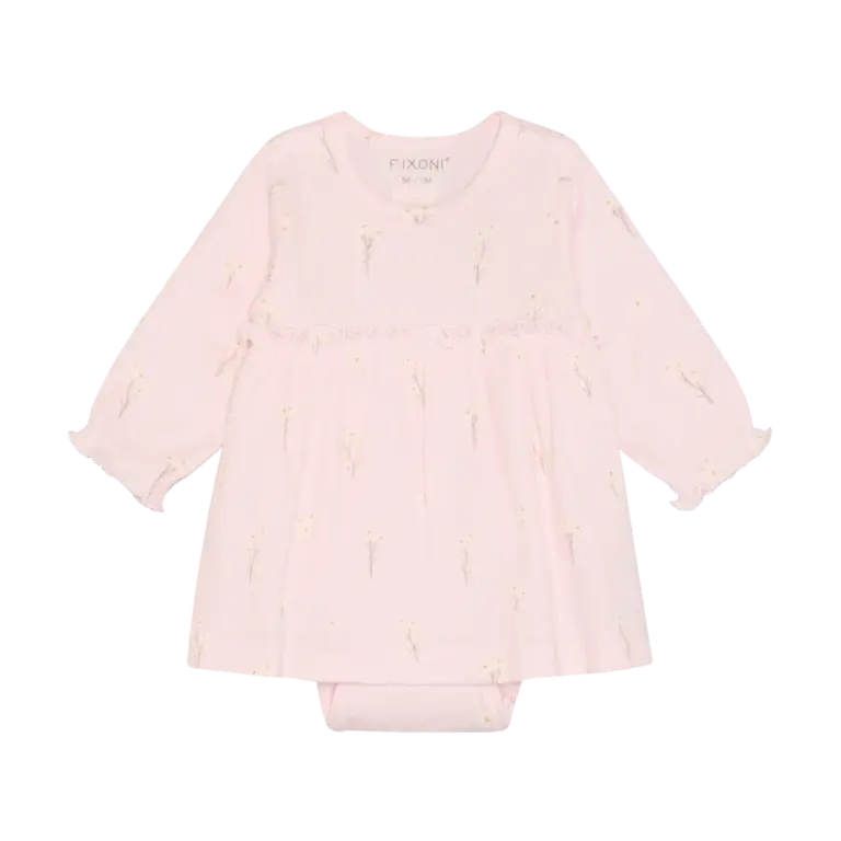Langærmet Rib Body kjole - Potpourri - 62