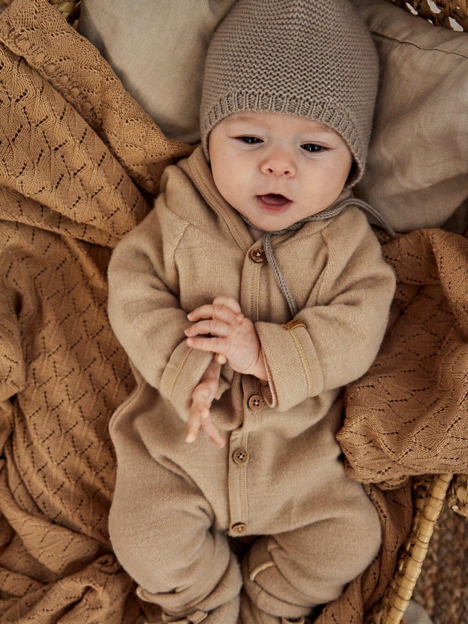 Lil Atelier Dallas Baby Dragt - Pebble Melange - 50-56 Lil Atelier Dallas Baby Dragt - Pebble Melange - 50-56