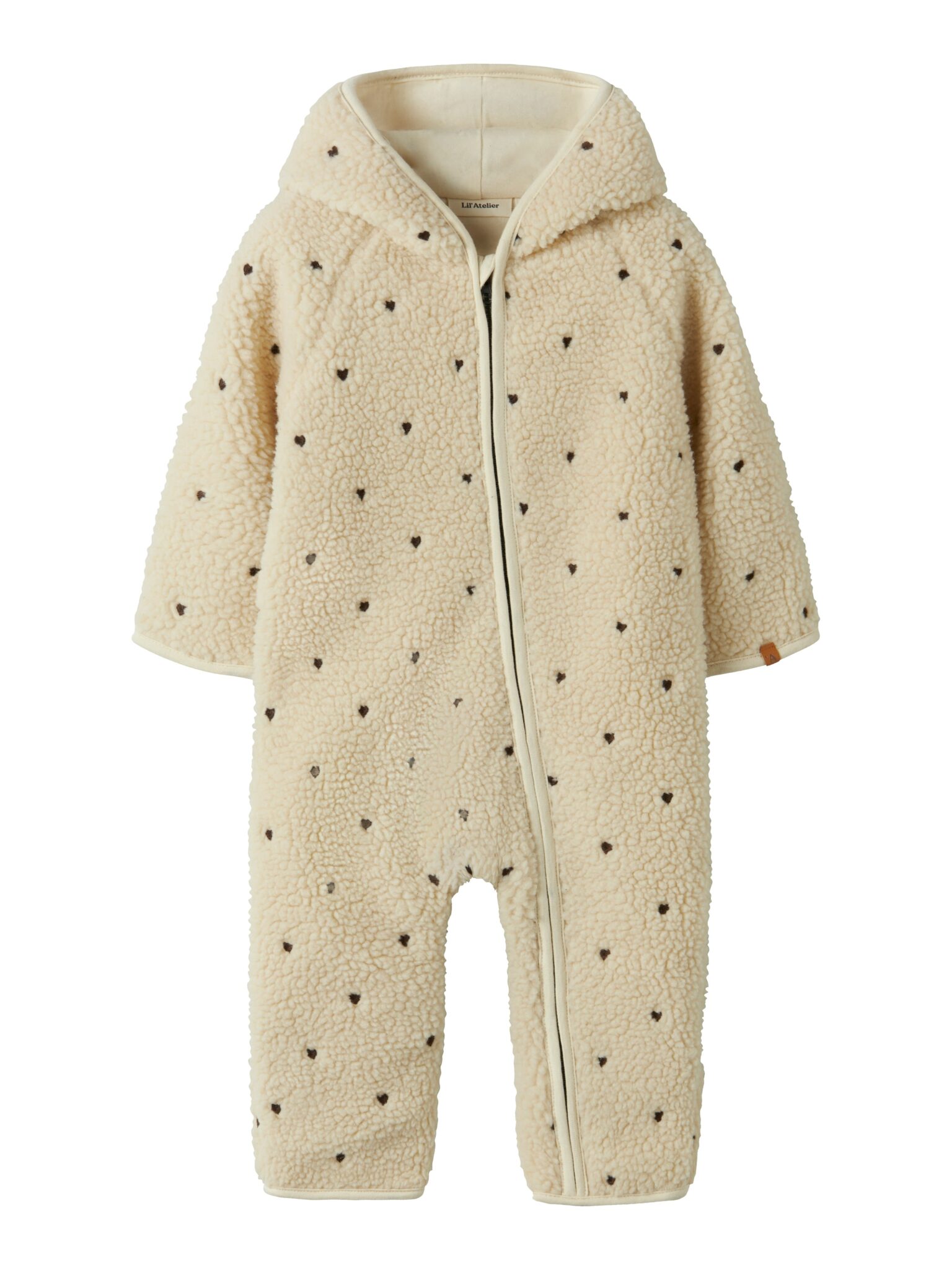 Lil Atelier Nalo Loose Suit - Turtledove/Heart - 50/56 cm Lil Atelier Nalo Loose Suit - Turtledove/Heart - 50/56 cm