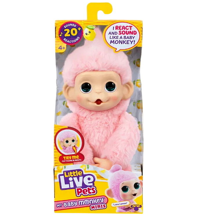 Little Live Pets Interaktiv Bamse - 15 cm - My Baby Mini Monkey Little Live Pets Interaktiv Bamse - 15 cm - My Baby Mini Monkey