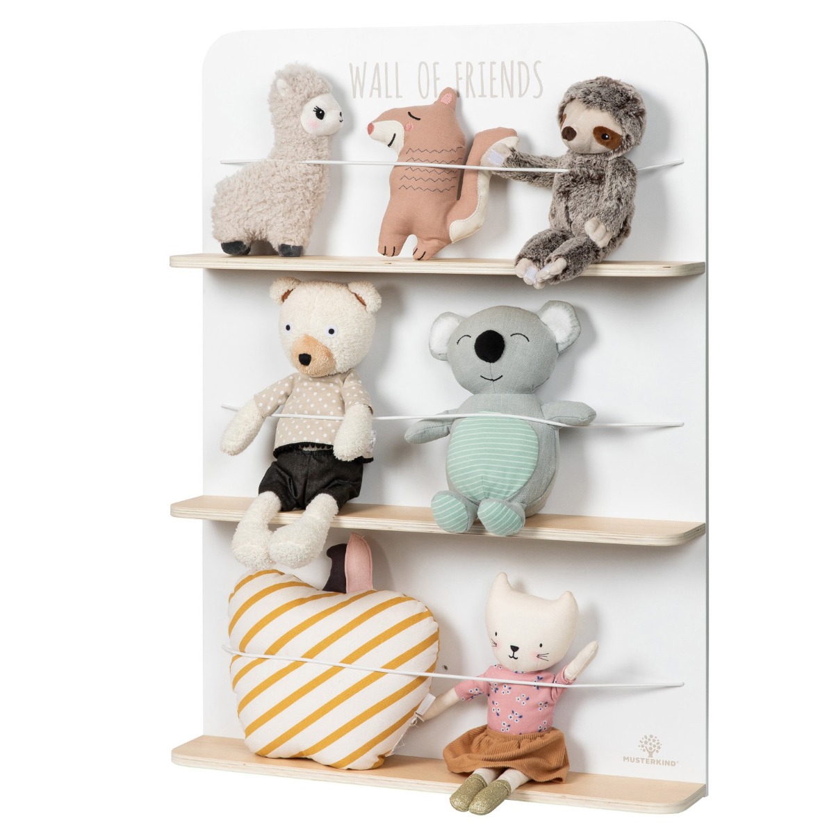 MUSTERKIND® | Bamse-hotel - Wall of Friends (hvid/natur)