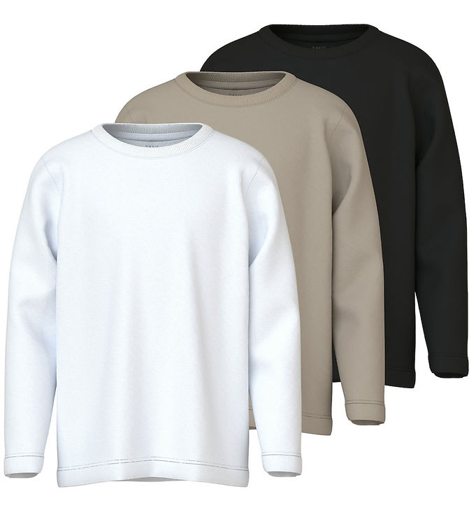 Name It Bluse - Noos - NkmVobbo - 3-pak - Black/Pure Cach/Bright Name It Bluse - Noos - NkmVobbo - 3-pak - Black/Pure Cach/Bright
