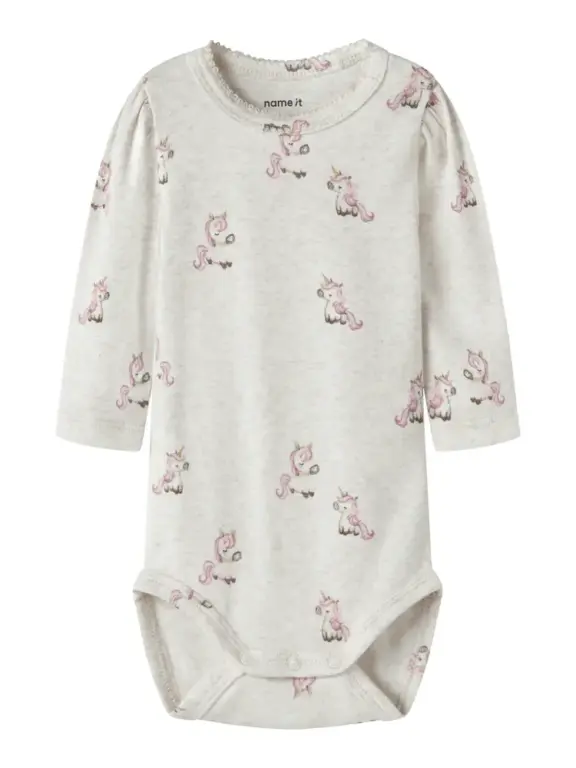 Name It Laurie Langærmet Body - Peyote Melange - 56