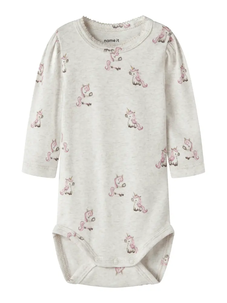 Name It Laurie Langærmet Body - Peyote Melange - 56 Name It Laurie Langærmet Body - Peyote Melange - 56