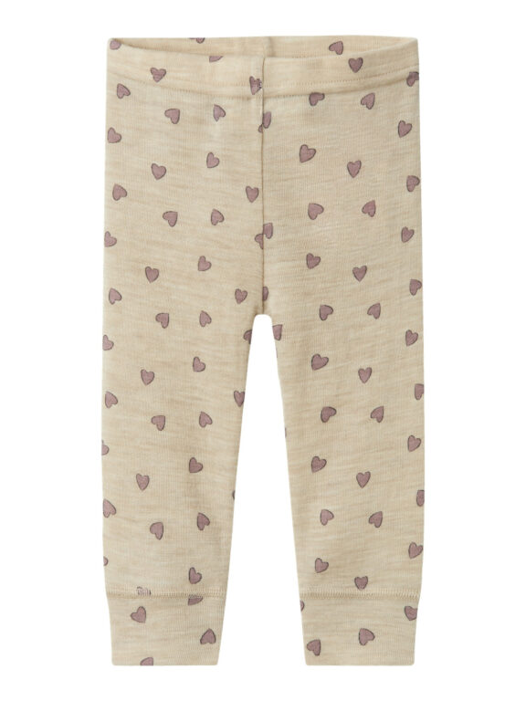 Name It Wang Wool Rib Legging - Pure Cashmere - 50 cm