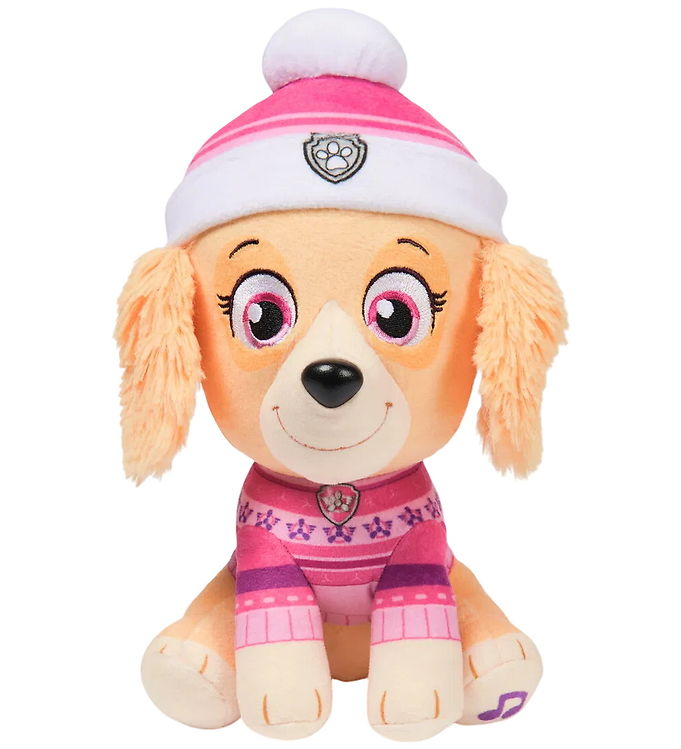 Paw Patrol Bamse m. Lyd - Holiday Music - 20 cm - Skye