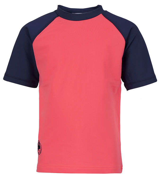 Petit Crabe Badebluse - Raglan - Nectarine/Blue