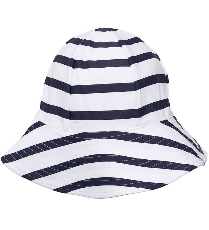 Petit Crabe Badehat - Frey - Hvid/Navystribet