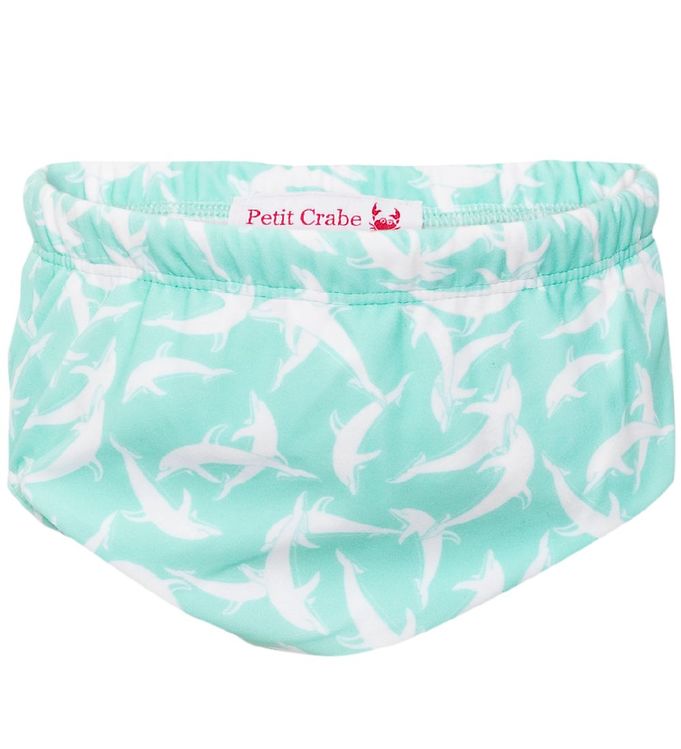Petit Crabe Blebadebukser - Leo - Mint m. Delfiner