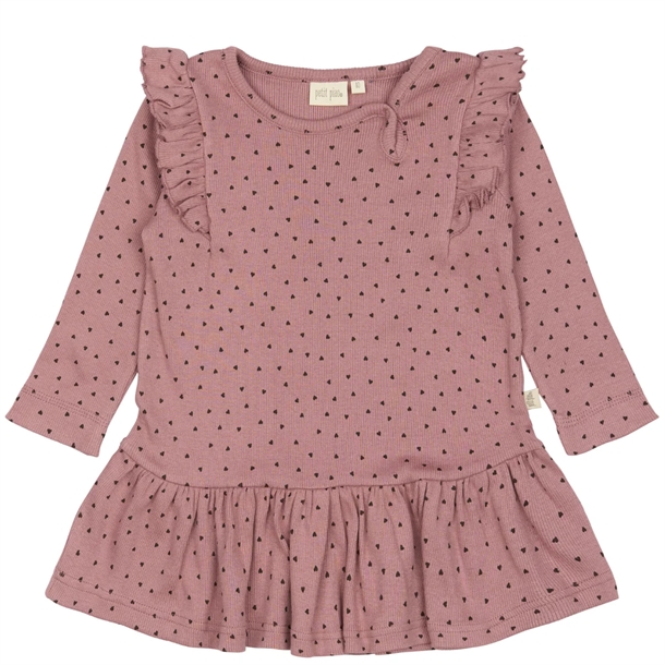 Petit Piao Kjole - Frill Modal Heart - Nostalgic Rose/Coffee Bean Petit Piao Kjole - Frill Modal Heart - Nostalgic Rose/Coffee Bean