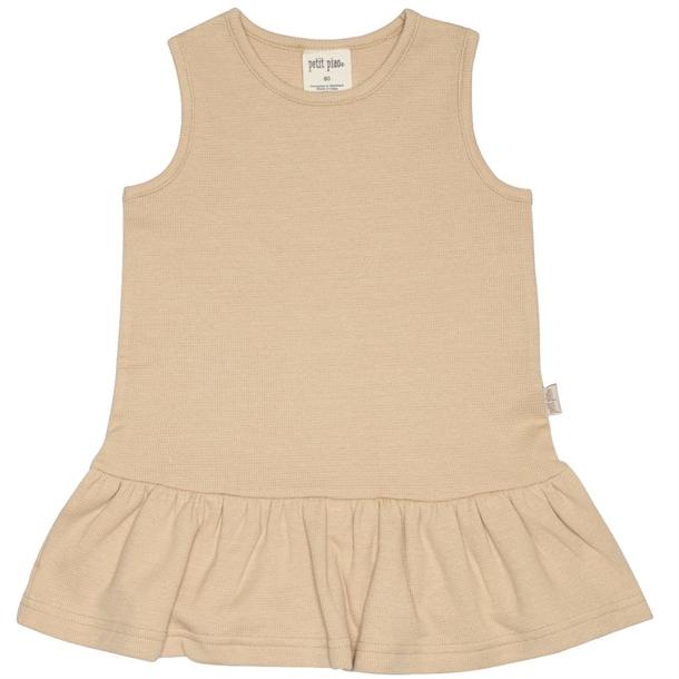 Petit Piao Kjole Sweat Waffle Dark Sand Petit Piao Kjole Sweat Waffle Dark Sand