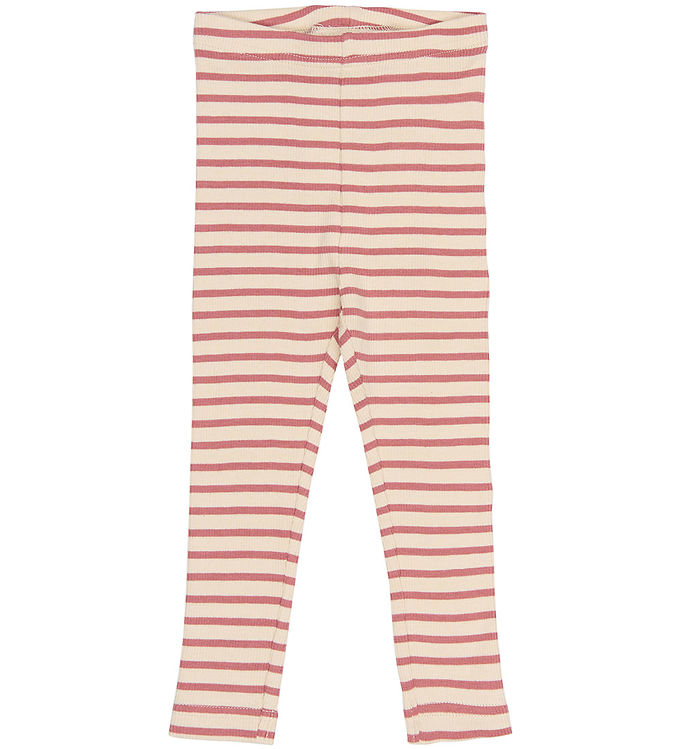 Petit Piao Leggings - Rib/Modal - PPSky - Dusty Rose Striped Petit Piao Leggings - Rib/Modal - PPSky - Dusty Rose Striped