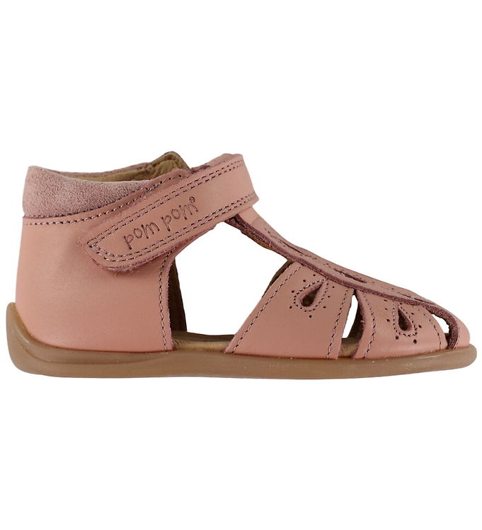 Pom Pom Begyndersandaler - Starters Drops Velcro - Misty Rose
