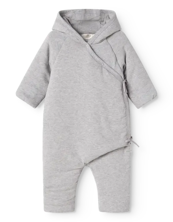 Rex - Vatteret Baby Heldragt - Light Grey Melange - 68-74