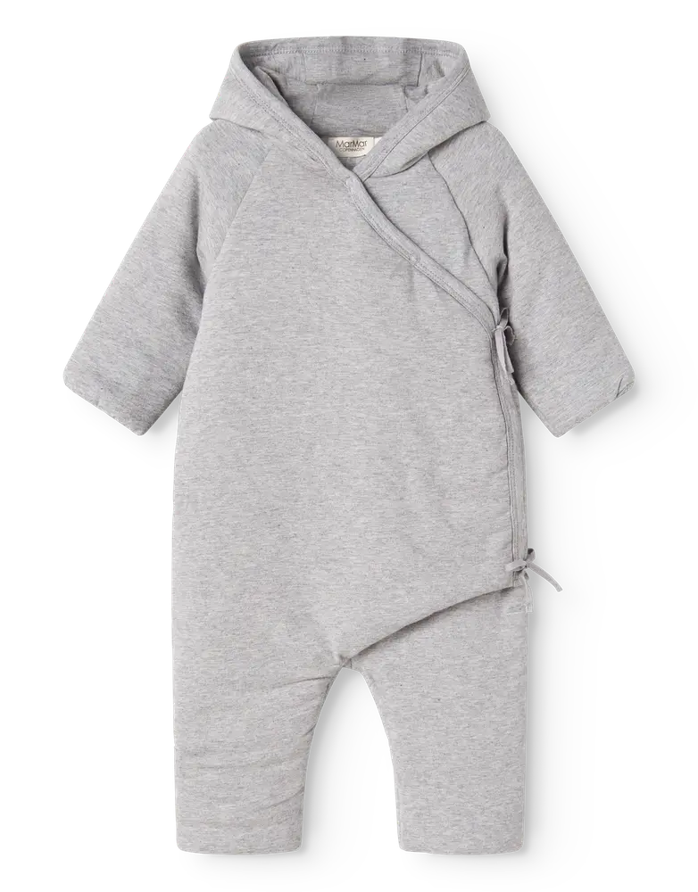 Rex - Vatteret Baby Heldragt - Light Grey Melange - 68-74